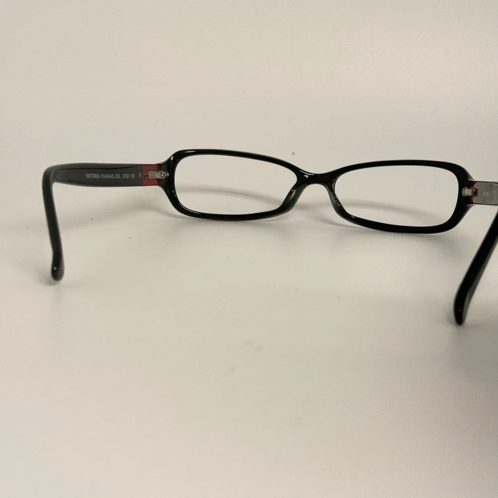 Furla Viktoria VU4644S Eyeglasses Black Red Rectangular Frames 0700 135 Designer